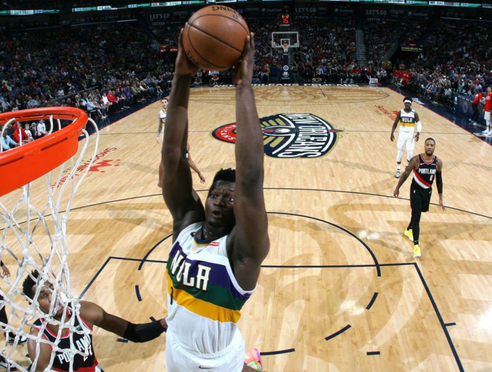  锡安威廉姆斯暴扣，鹈鹕主场击退开拓者队